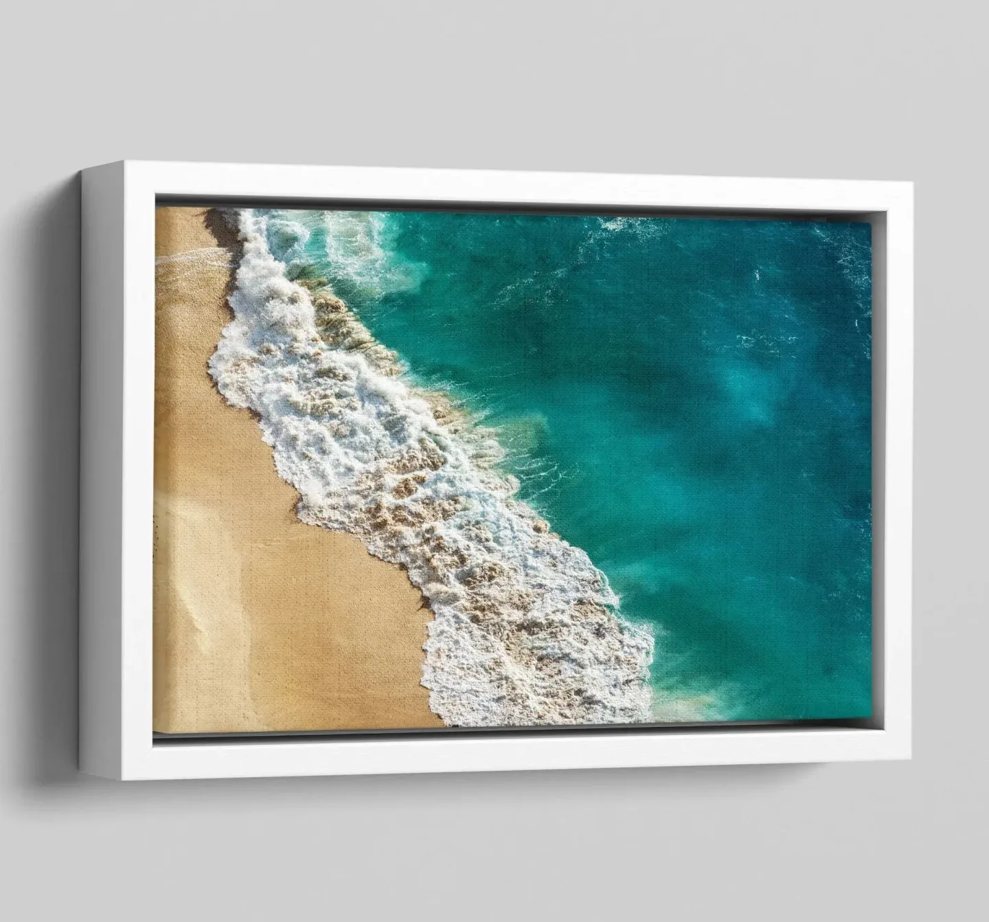White tray frame with landscape painting